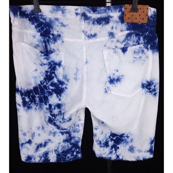 Massimo Alba Slim-Fit Tie-Dyed Cotton-Corduroy Shorts Size 36 L Blue Mens $375 - Picture 9 of 16